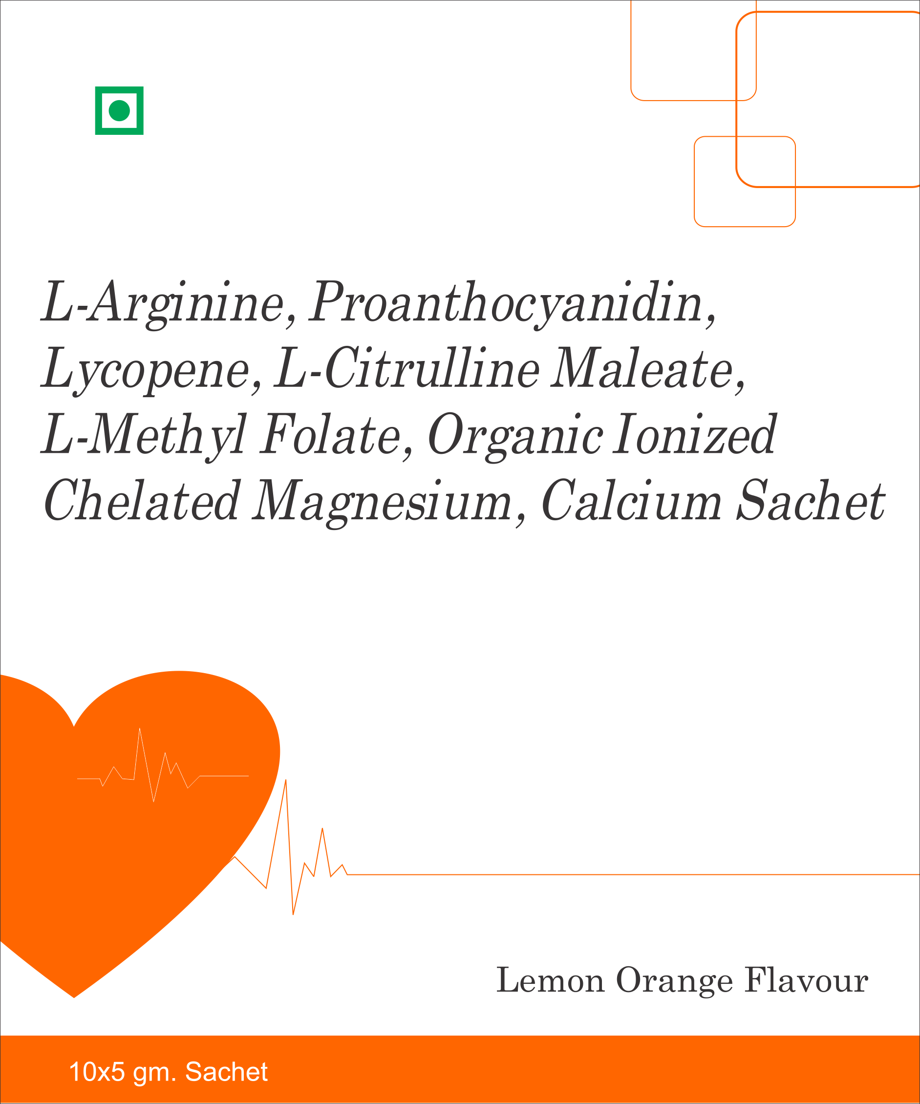 L Arginine, Proanthocyanidin, Lycopene, L Citrulline Maleate, L Methyl Folate, Organiclonized C